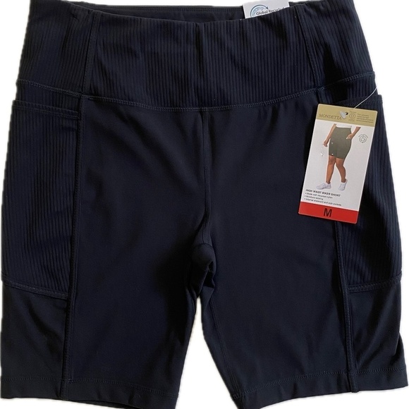 Mondetta Ladies High Waist Biker Shorts, Medium, Black, NWT - Picture 7 of 15